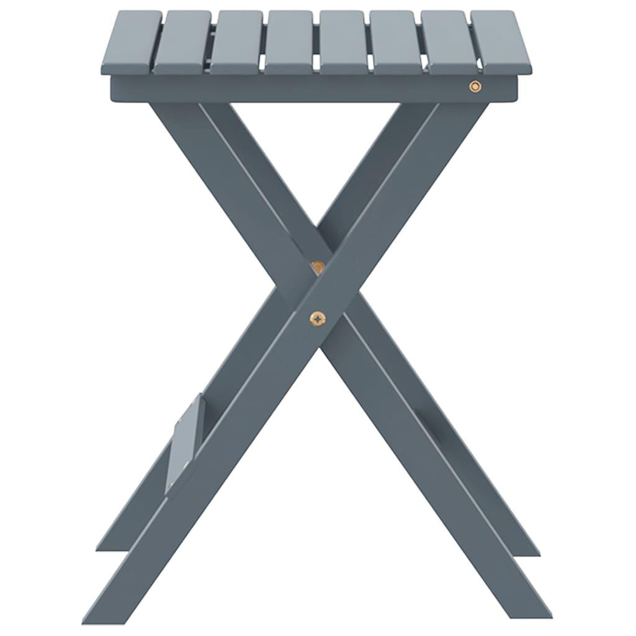 Voir la diapositive 5 : VIDAXL Table d'appoint pliable gris bois de peuplier massif