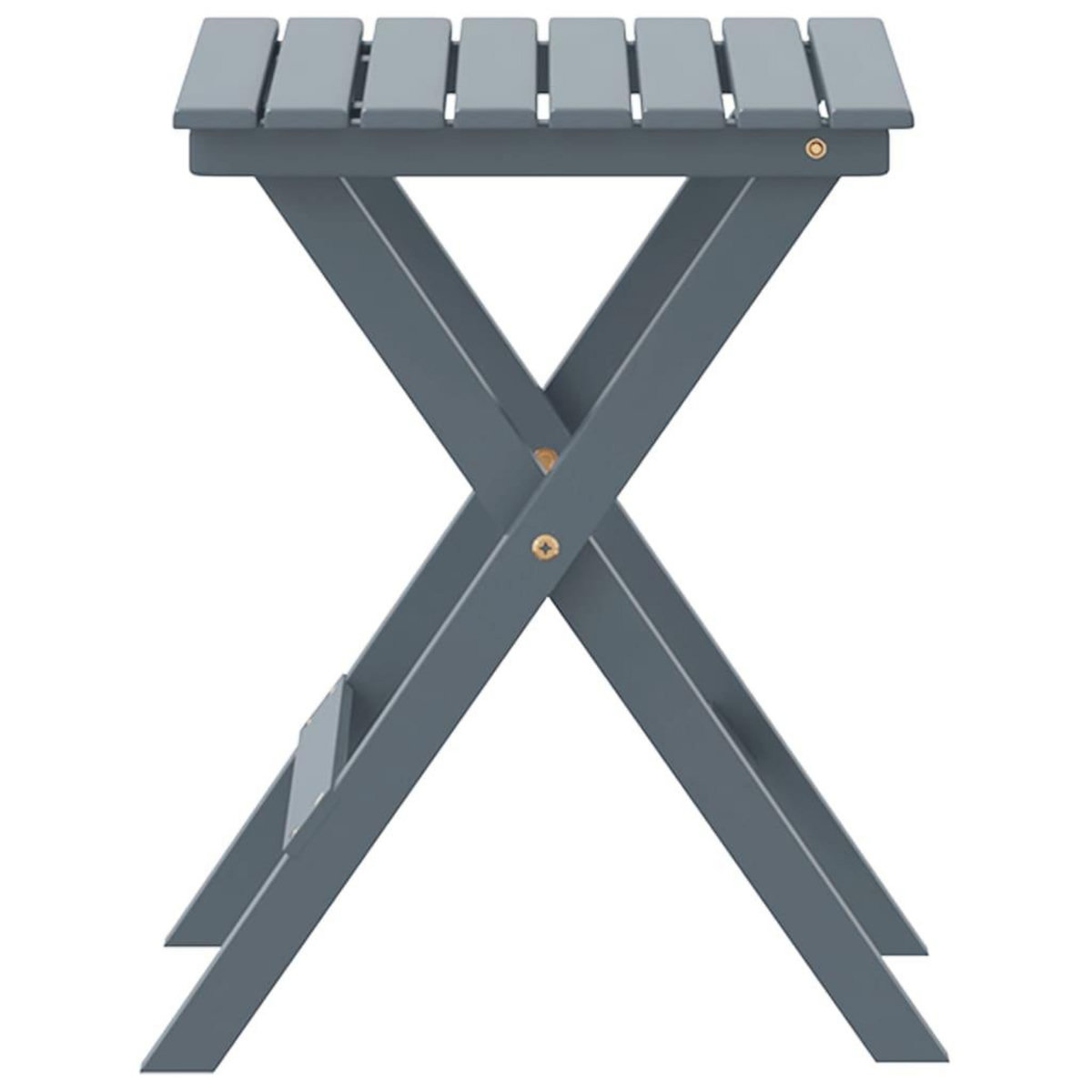 VIDAXL Table d'appoint pliable gris bois de peuplier massif