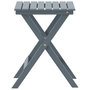 Voir la diapositive 5 : VIDAXL Table d'appoint pliable gris bois de peuplier massif
