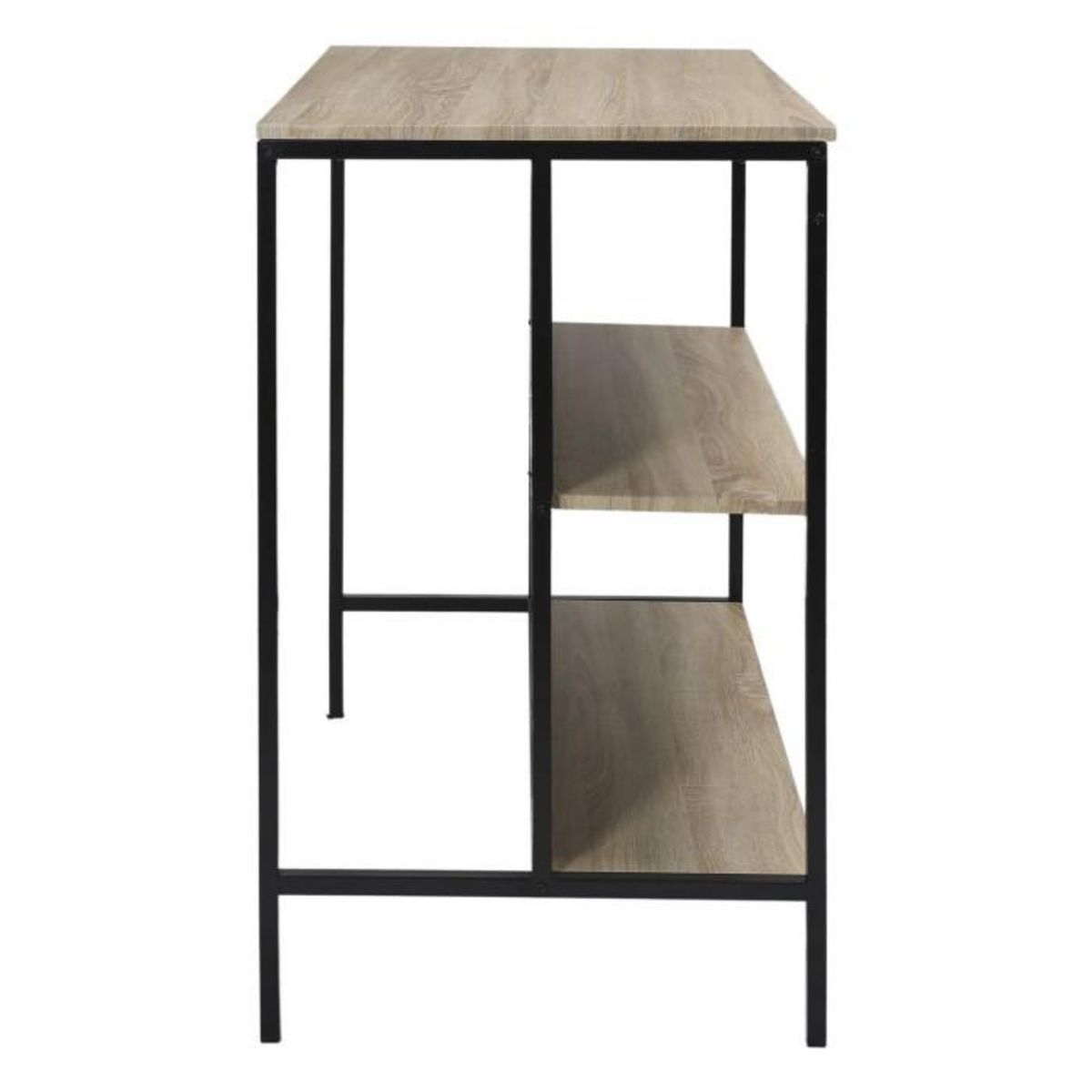 Paris Prix Ilot de Cuisine & 2 Tabourets  Loka  100cm Noir