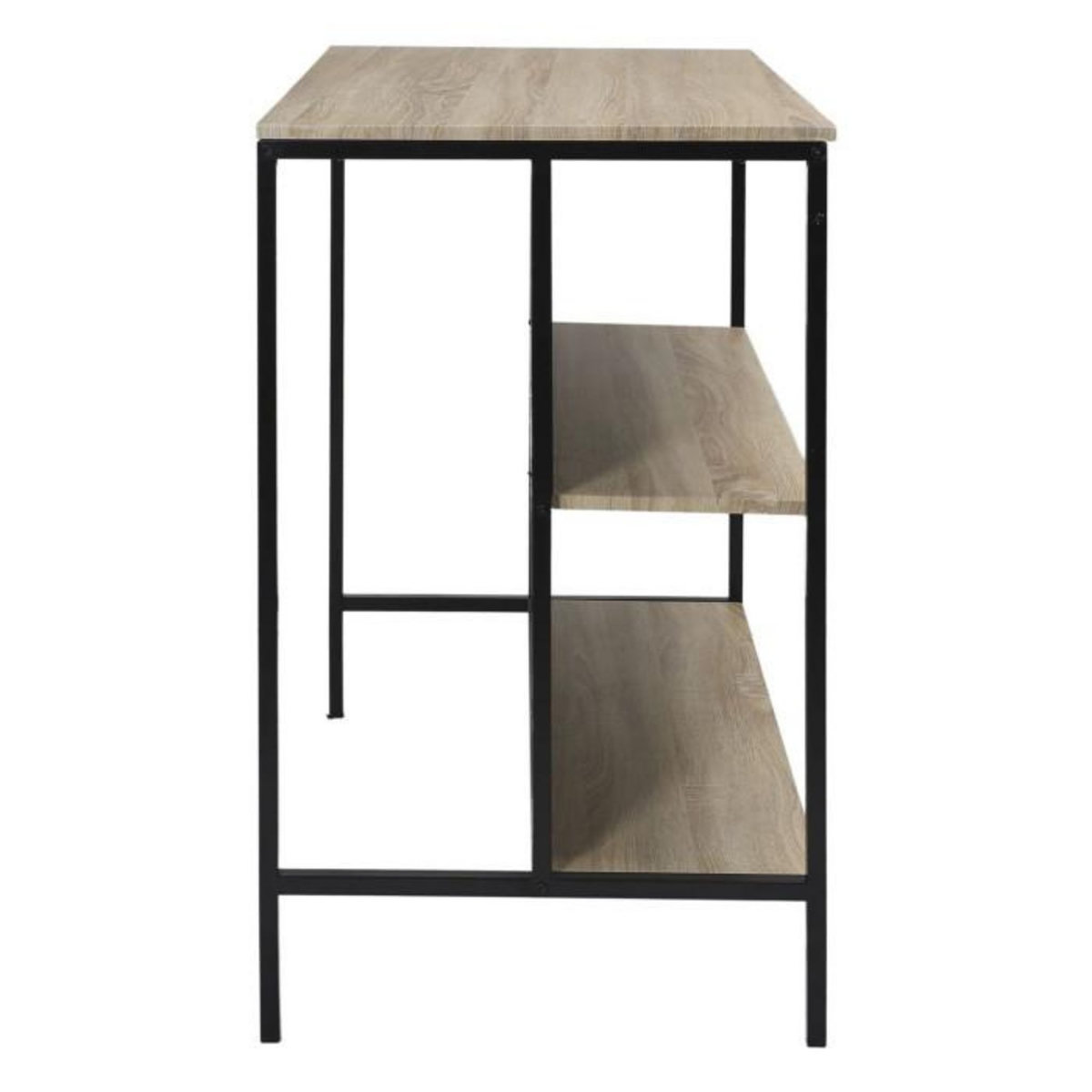 Paris Prix Ilot de Cuisine & 2 Tabourets  Loka  100cm Noir