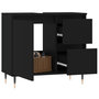 Voir la diapositive 3 : VIDAXL Armoire de salle de bain noir 65x33x60 cm bois d'ingenierie