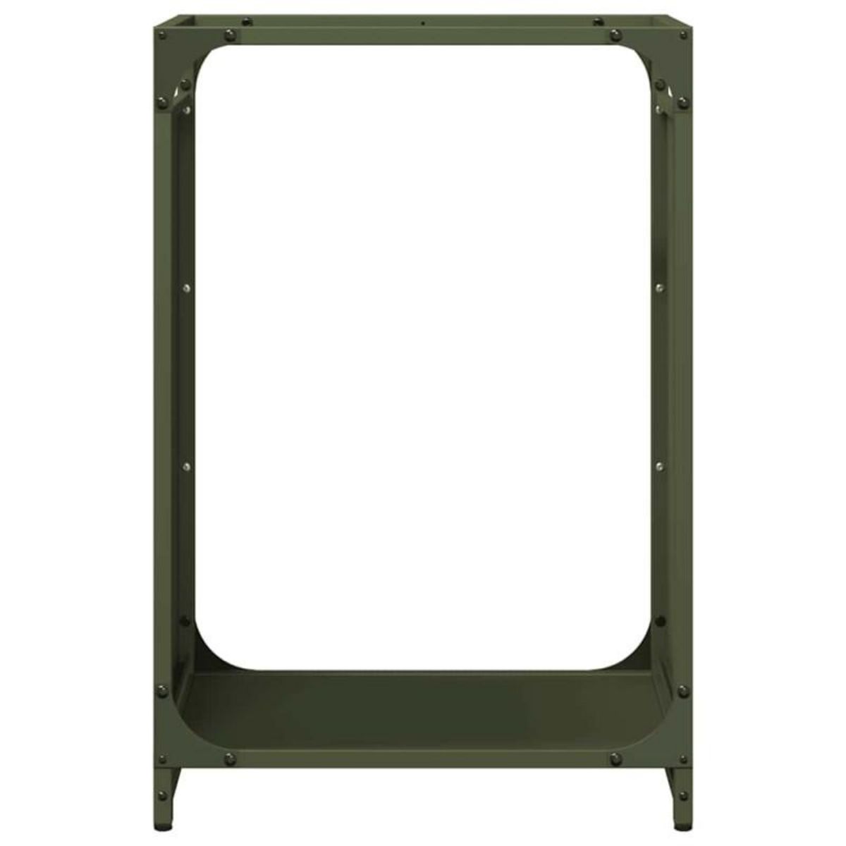 VIDAXL Portant de bois chauffage vert olive 44x28x65 cm
