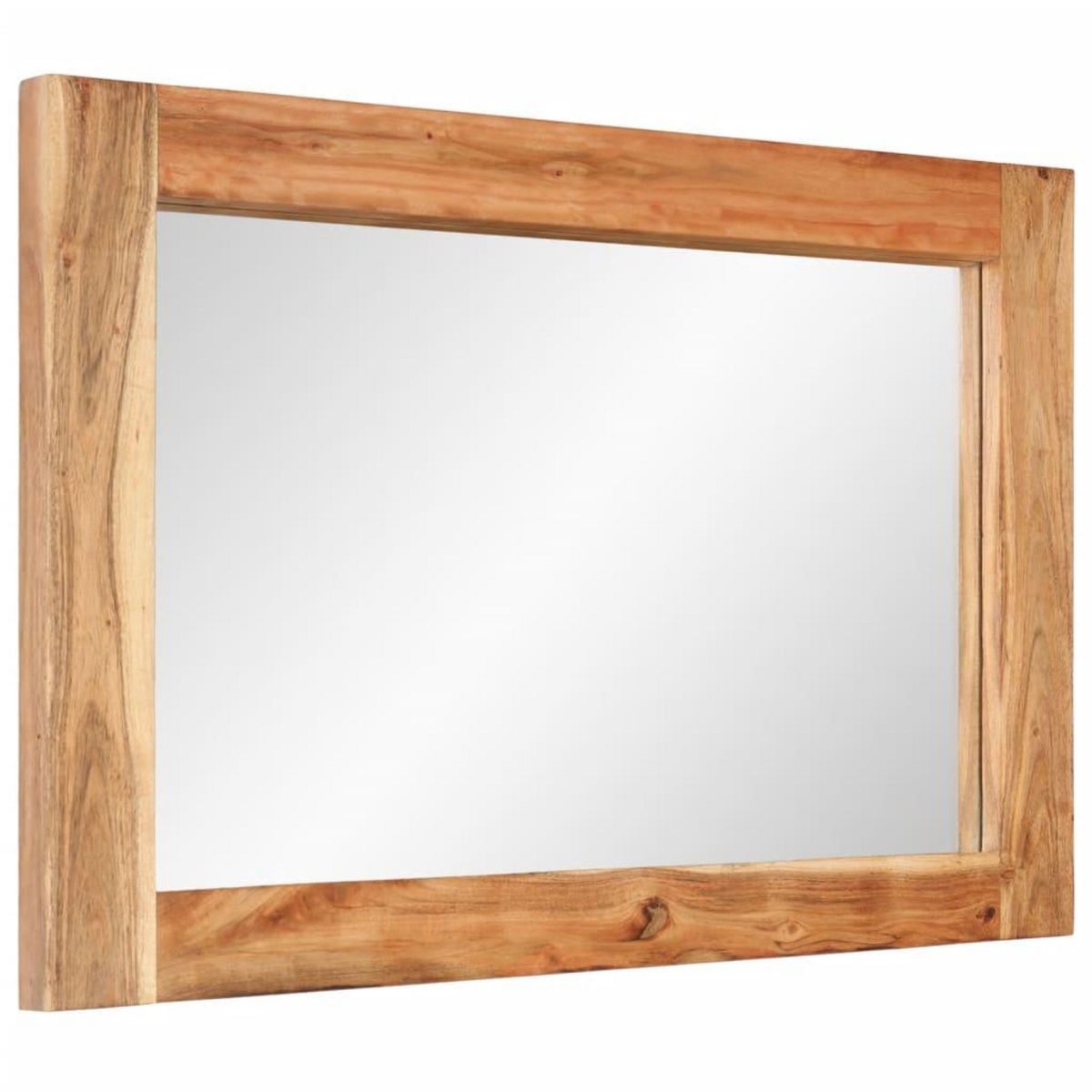 VIDAXL Miroir 70x50 cm bois massif d'acacia et verre