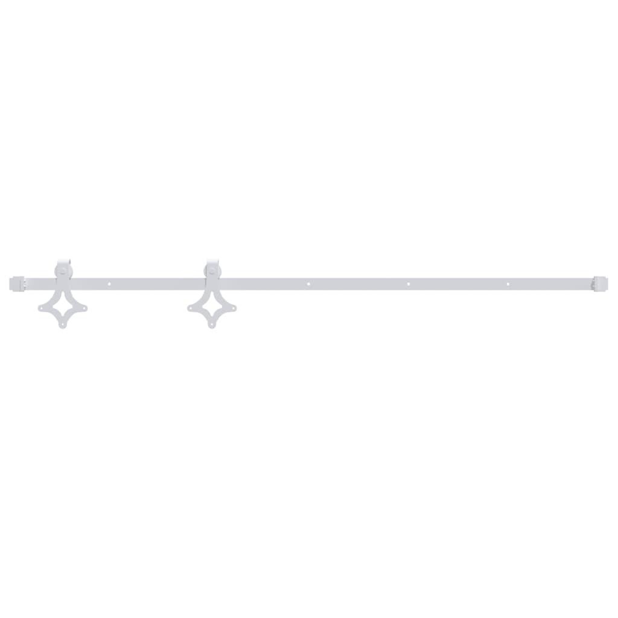 Voir la diapositive 2 : VIDAXL Kit de quincaillerie de porte coulissante 200 cm Acier Blanc