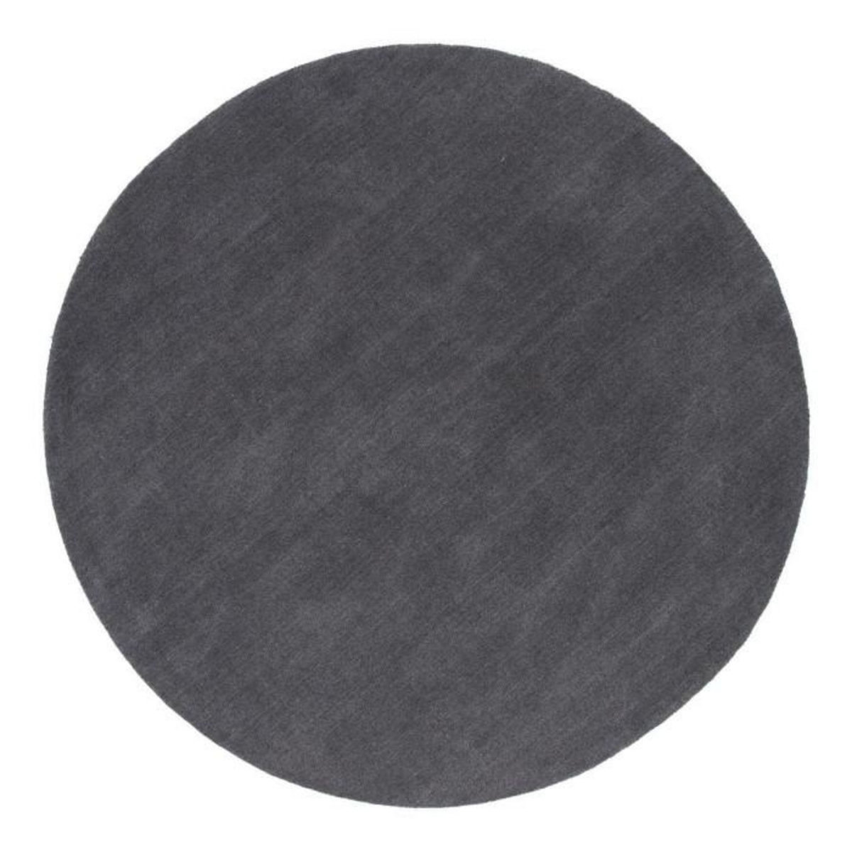 Paris Prix Tapis Déco Rond en Laine  Ulla  200cm Gris Foncé