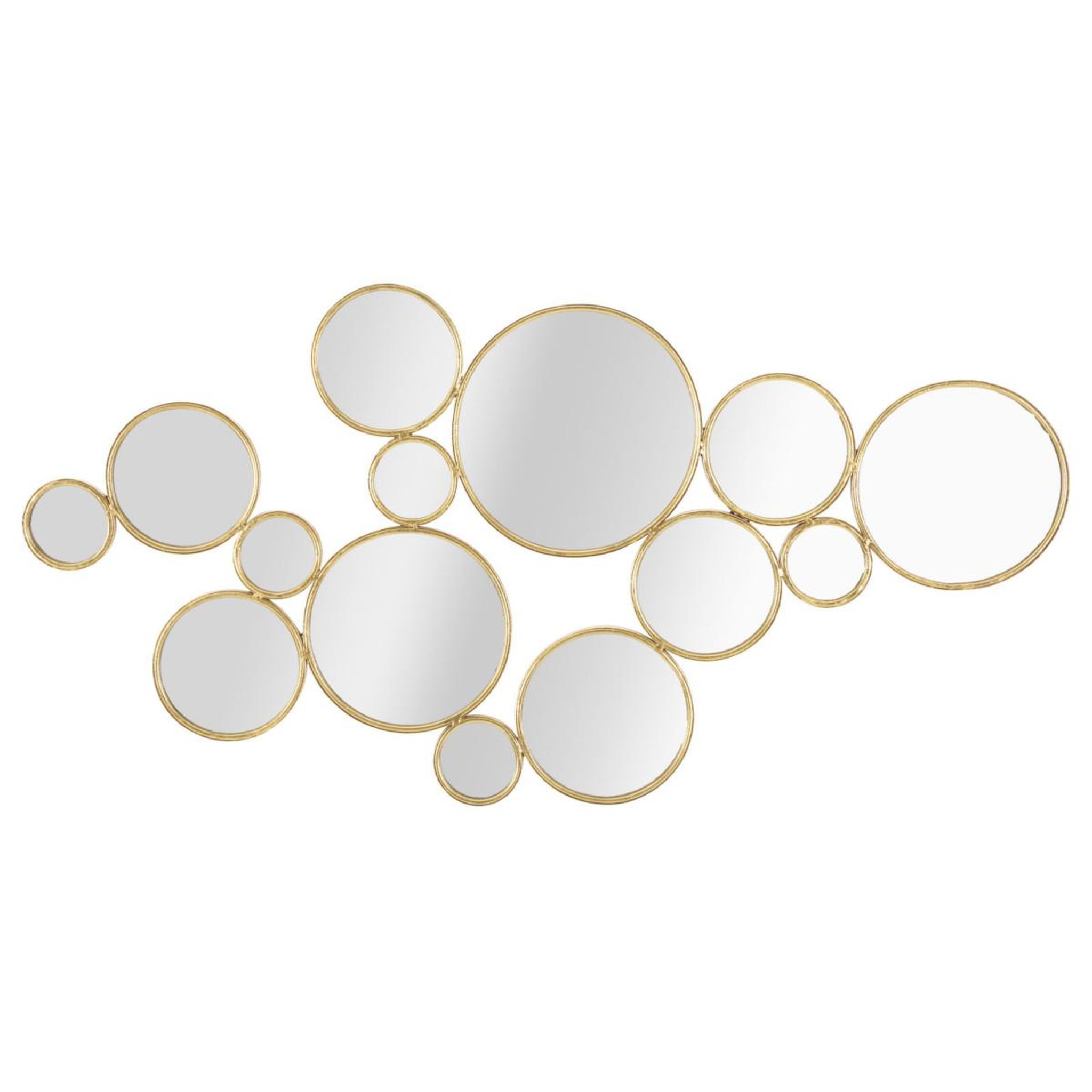 Paris Prix Décoration murale en métal  miroirs ronds  100cm or