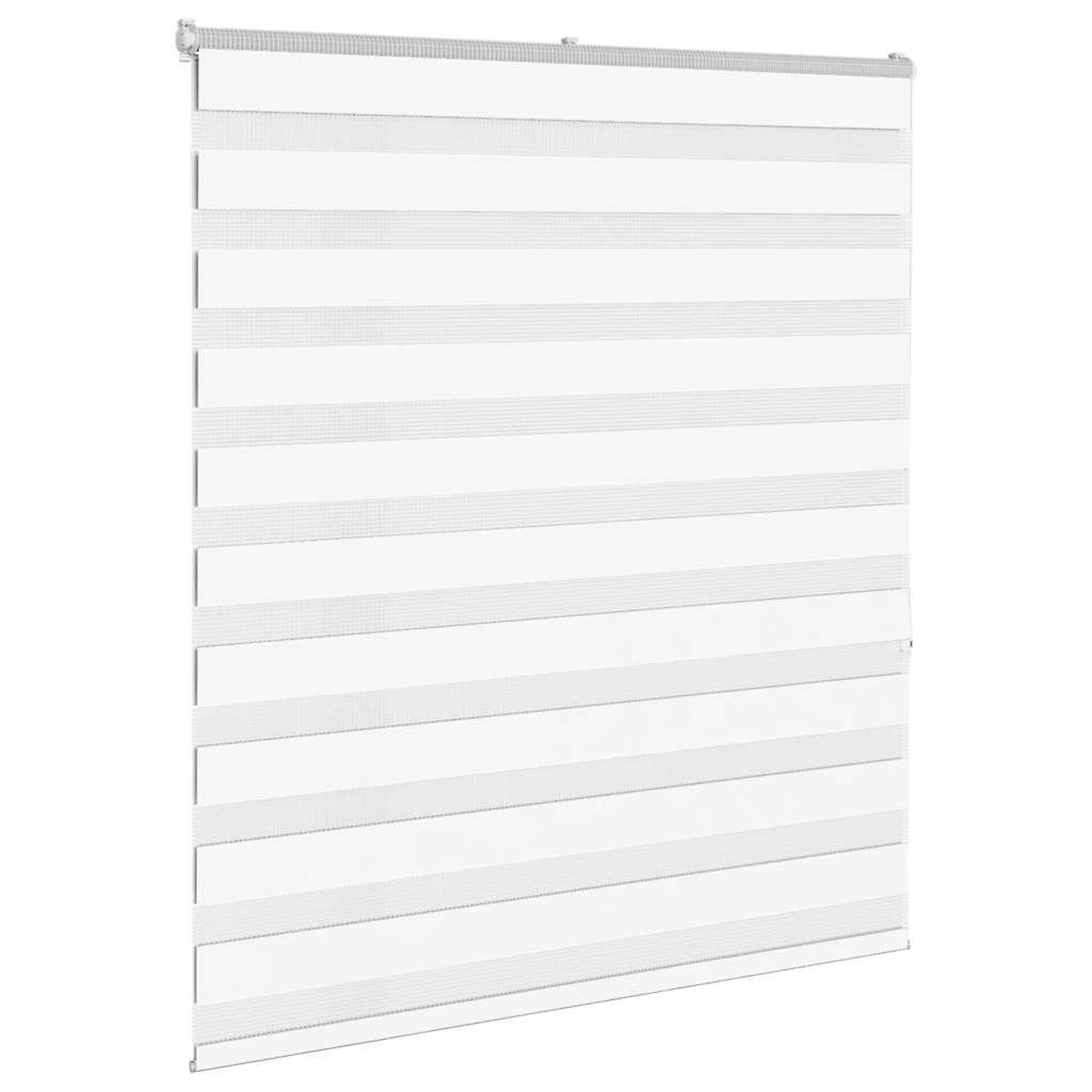 Voir la diapositive 3 : VIDAXL Store zebre blanc 125x150 cm largeur du tissu 120,9cm polyester