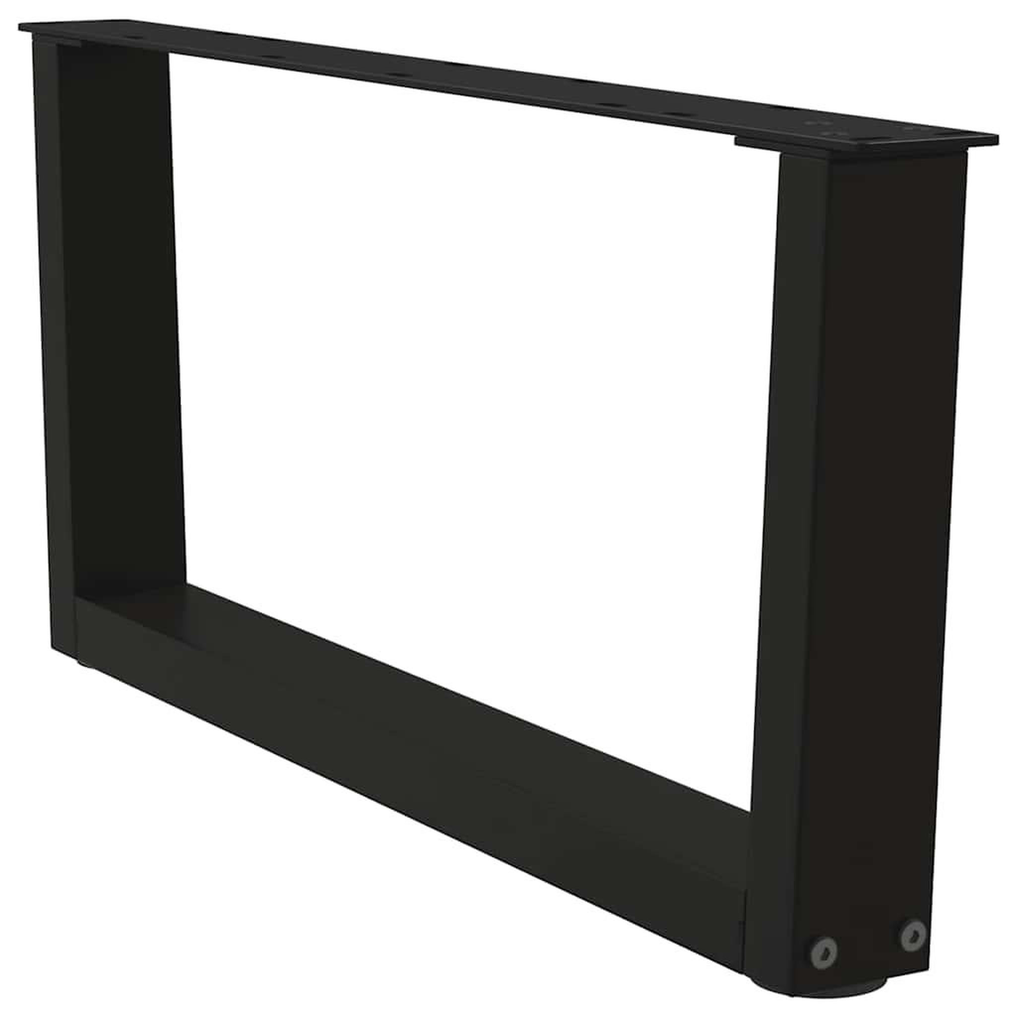 Voir la diapositive 4 : VIDAXL Pieds de table a manger forme V 2 pcs noir 70x(30-31,3)cm acier