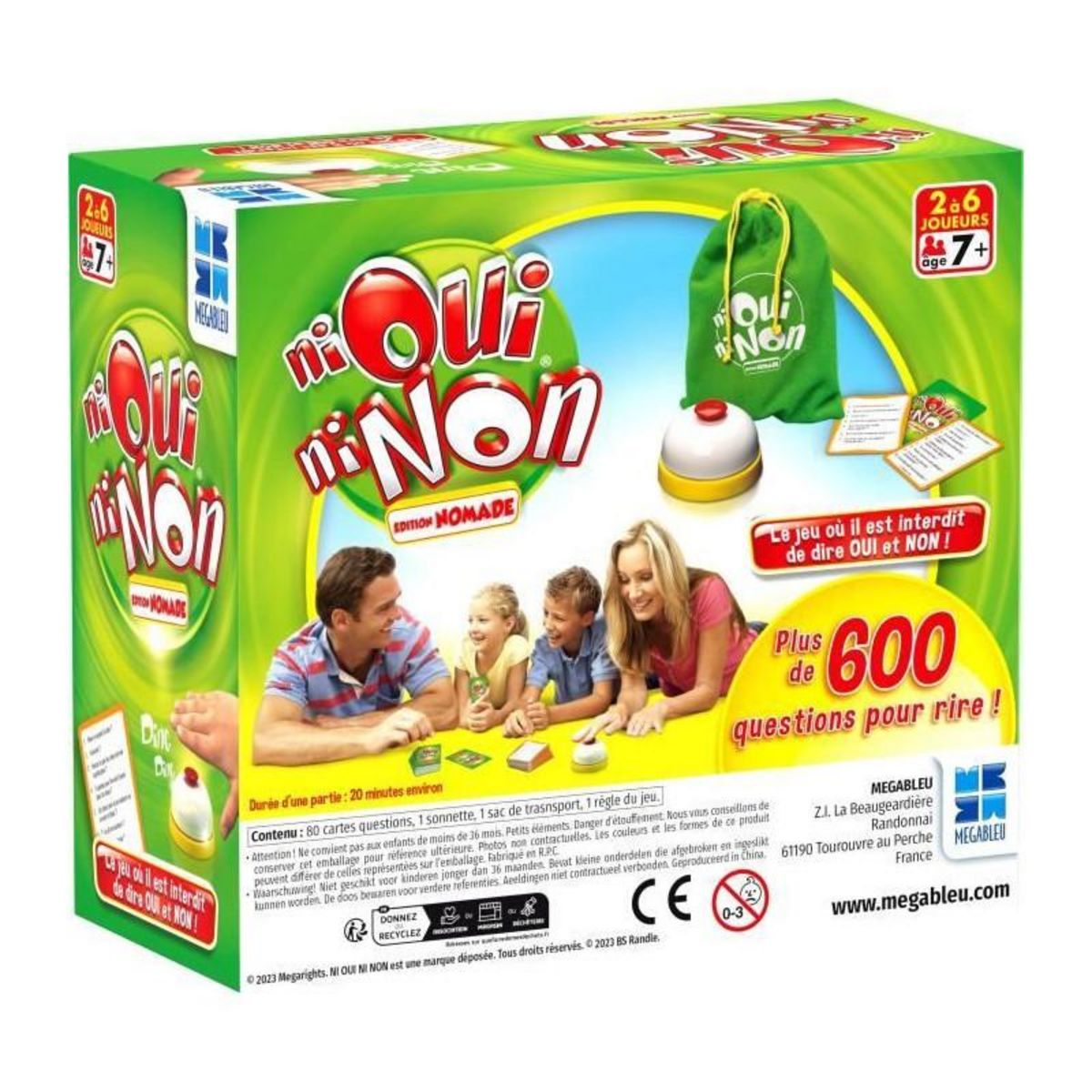 Megableu Ni Oui Ni Non - Le jeu version voyage - MEGABLEU