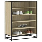 VIDAXL Armoire a chaussures chene sonoma bois d'ingenierie et metal