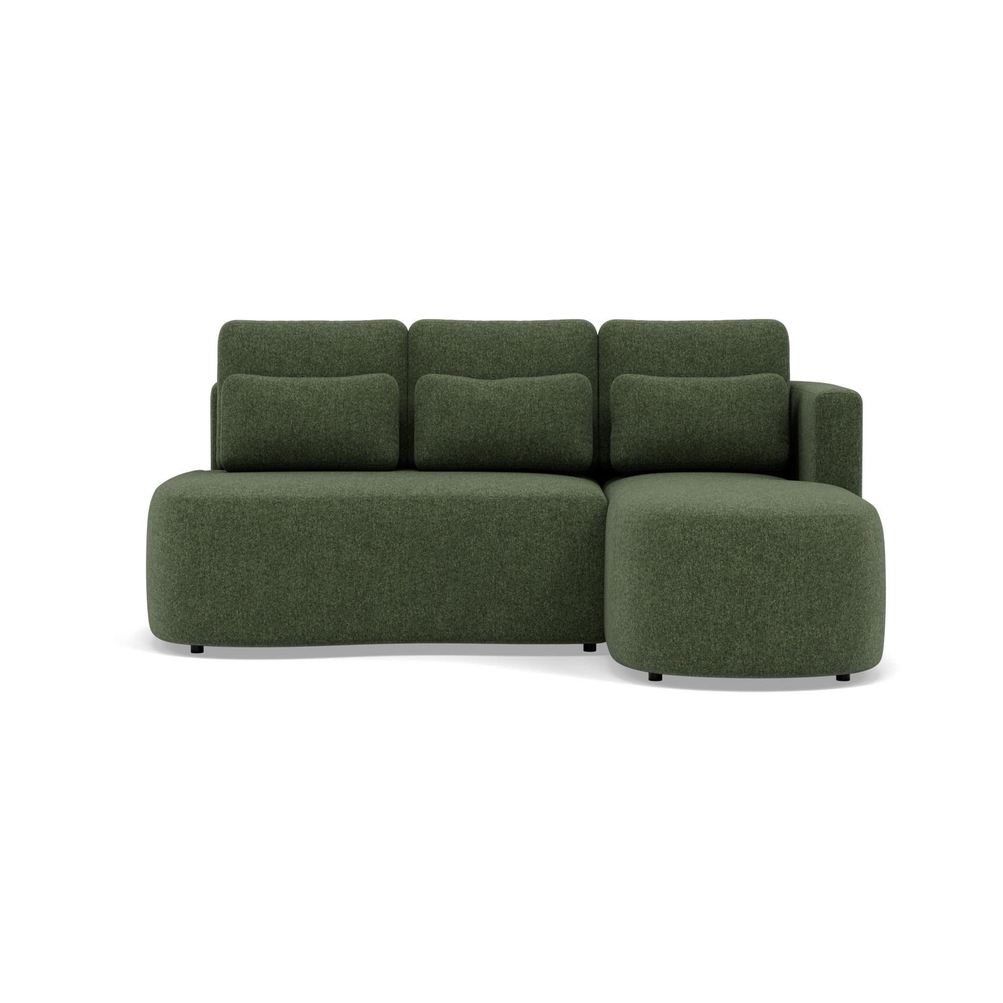 Voir la diapositive 1 : LISA DESIGN Mahina - canapé d'angle droit 4 places convertible avec coffre en tissu texturé
