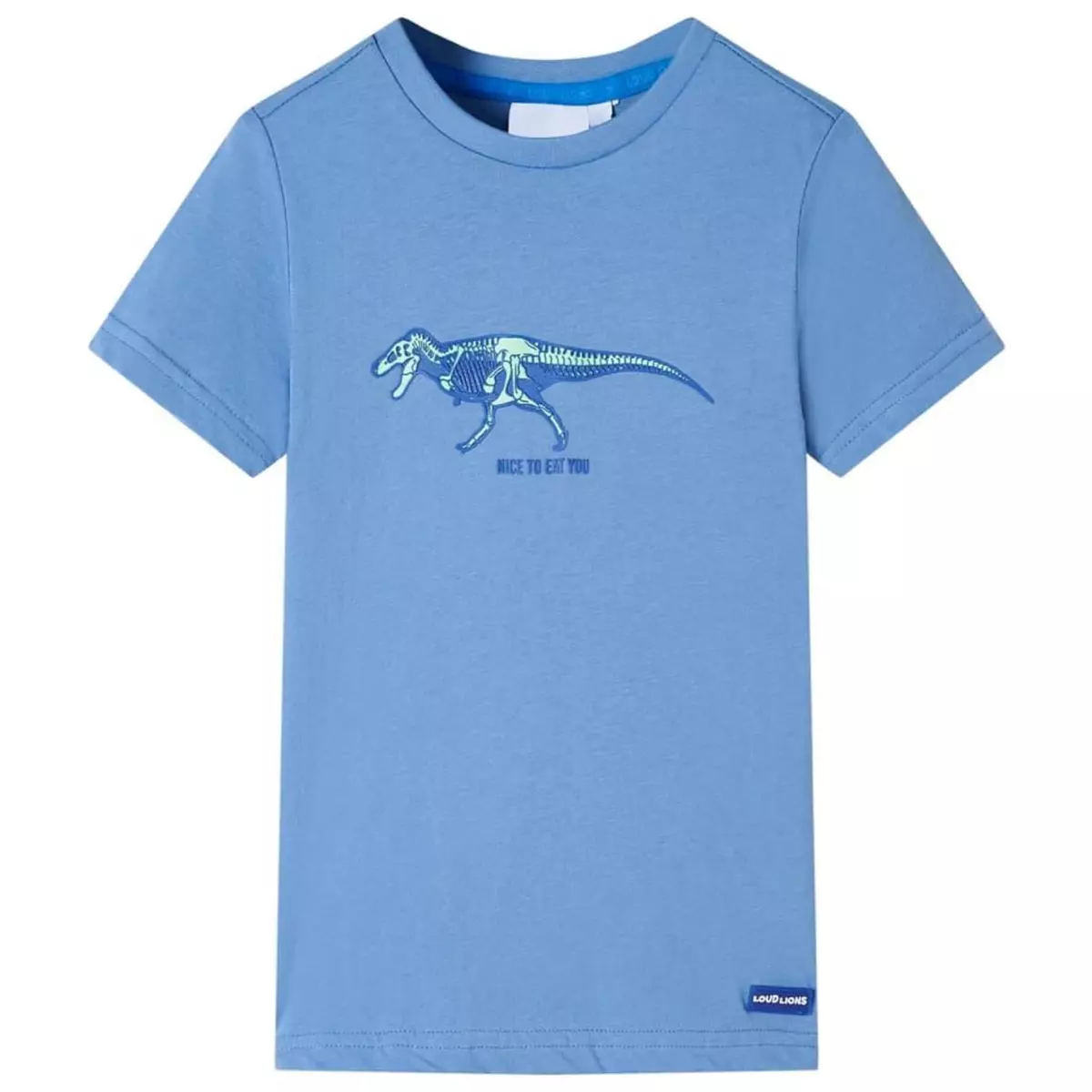 VIDAXL T-shirt pour enfants bleu moyen 128