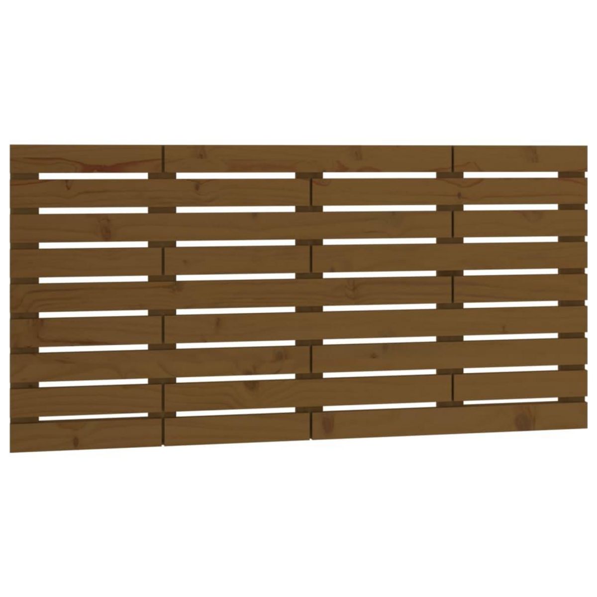 VIDAXL Tete de lit murale Marron miel 126x3x63 cm Bois massif de pin