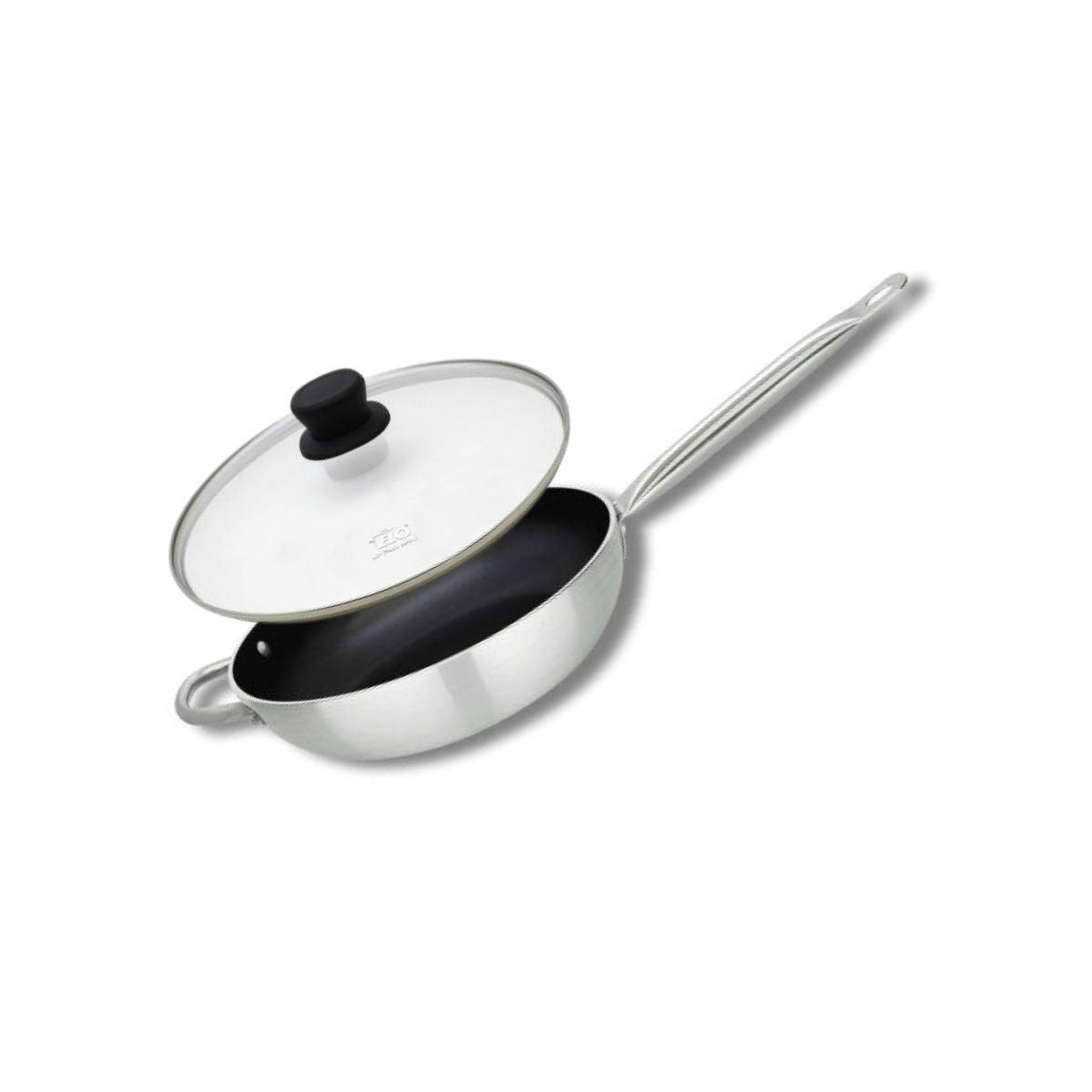 ELO Poêle wok 28 cm avec revêtement céramique sans pfas et son couvercle elo