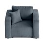 Voir la diapositive 6 : BEST MOBILIER Topaze - fauteuil en velours côtelé plat