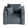 Voir la diapositive 6 : BEST MOBILIER Topaze - fauteuil en velours côtelé plat
