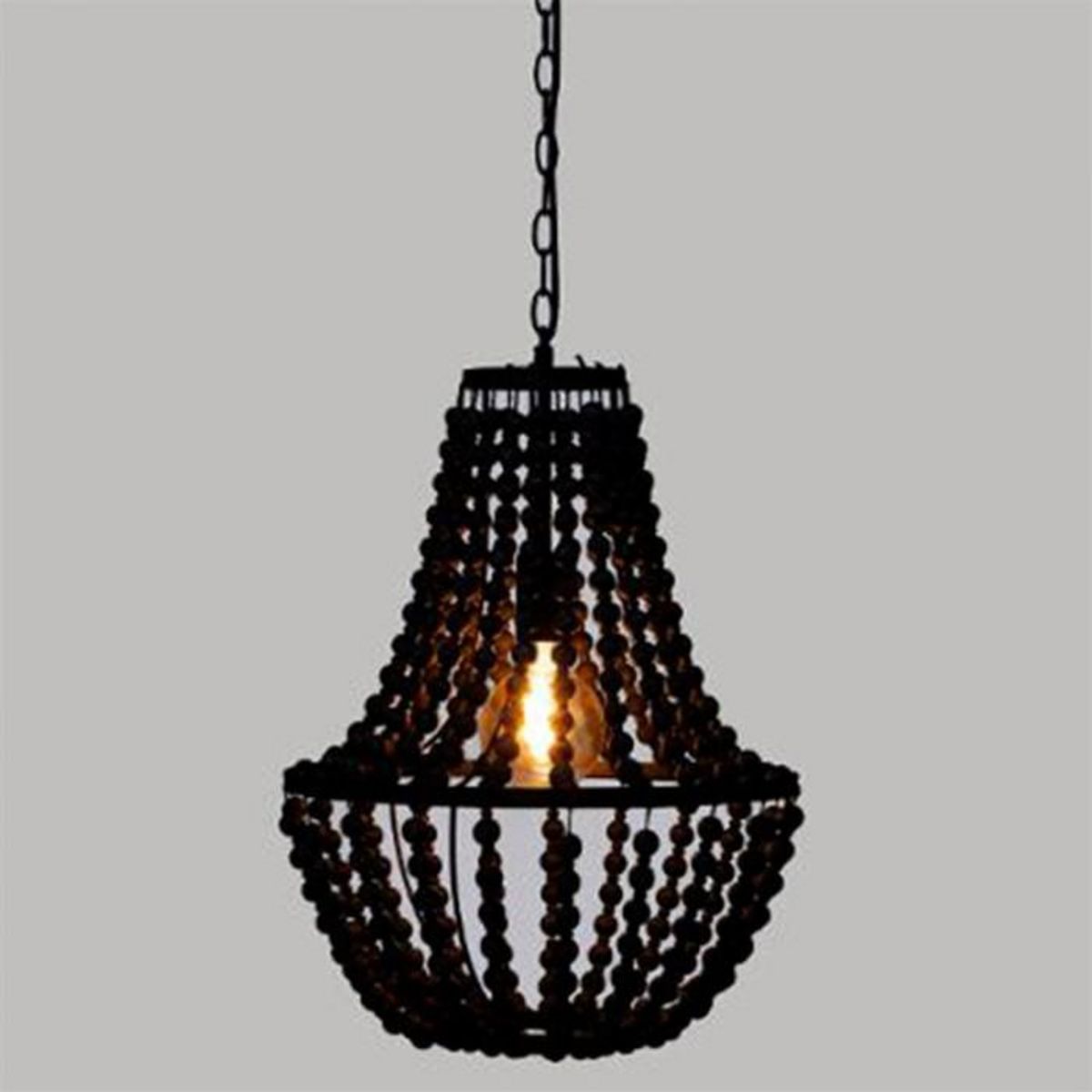 ATMOSPHERA Lampe Suspension Perles  Goya  53cm Noir