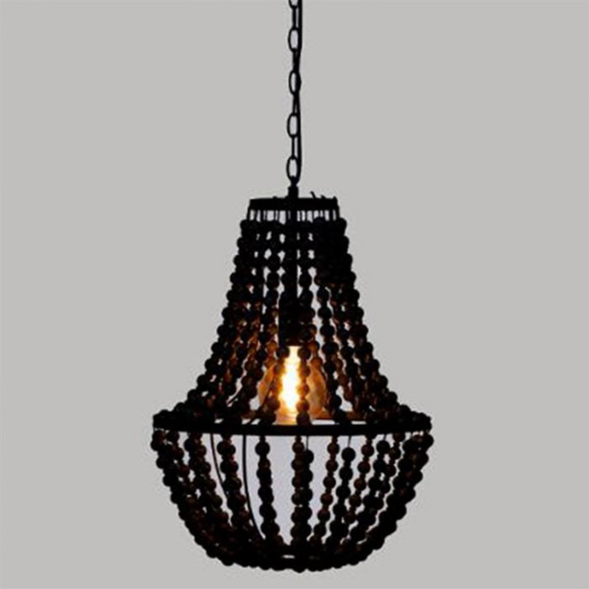 ATMOSPHERA Lampe Suspension Perles  Goya  53cm Noir