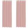 Voir la diapositive 2 : VIDAXL Rideaux en voile avec œillets 2 pcs rose 140 x 300 cm
