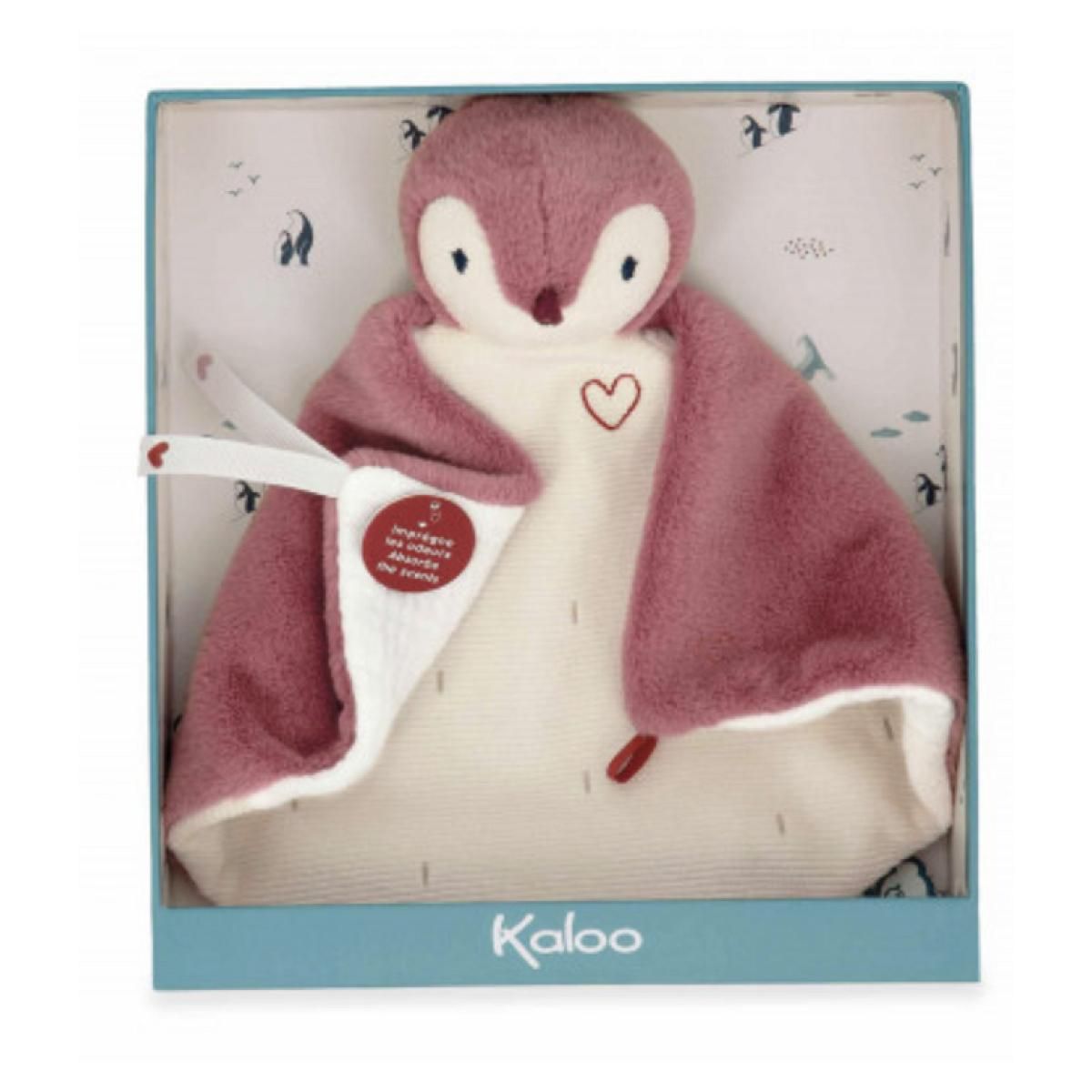 Kaloo Doudou manchot - rose -