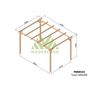 Voir la diapositive 2 : JARDIDECO Pergola massive en bois Tours 420 x 300 cm - Maderland