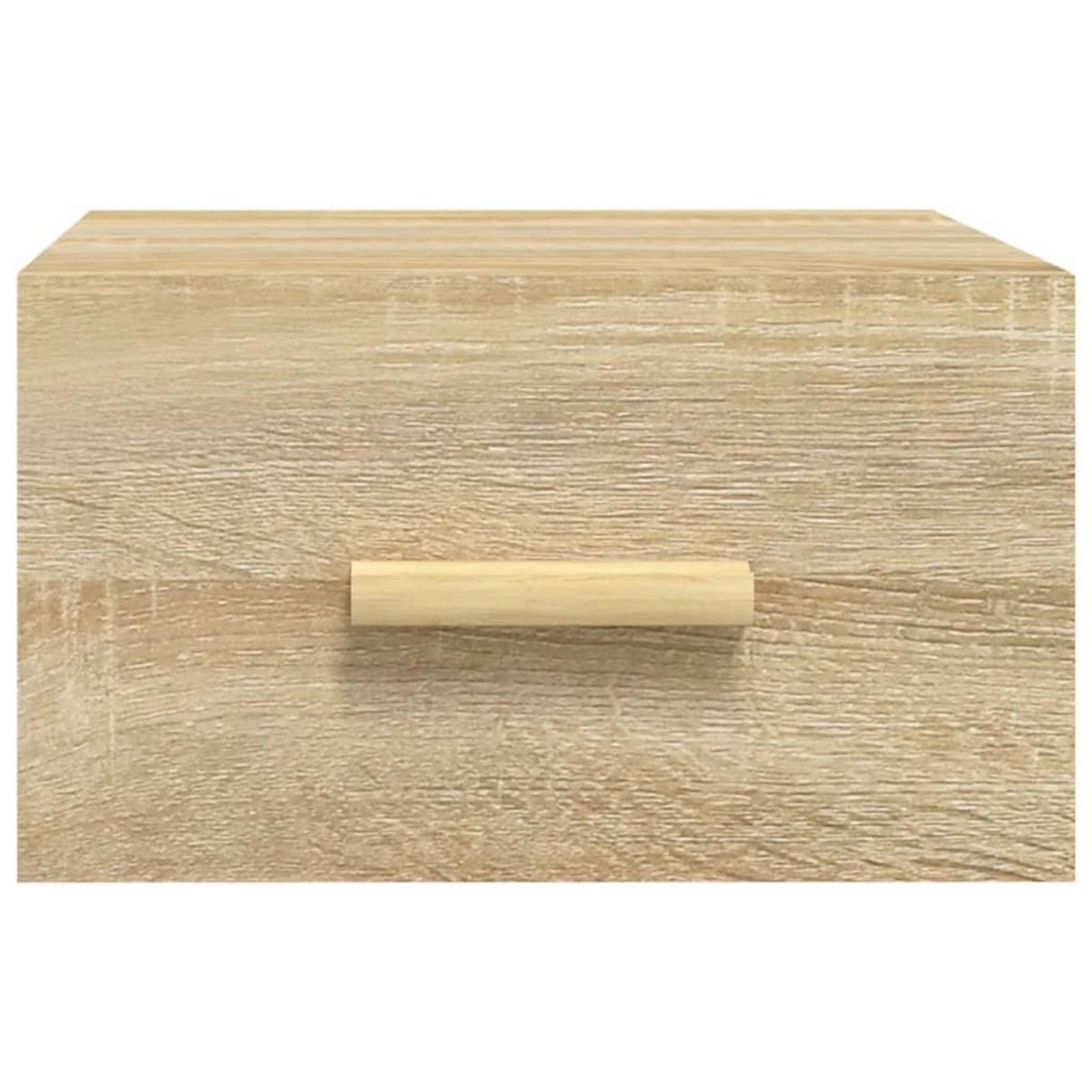 VIDAXL Tables de chevet murales 2 pcs chene sonoma 35x35x20 cm