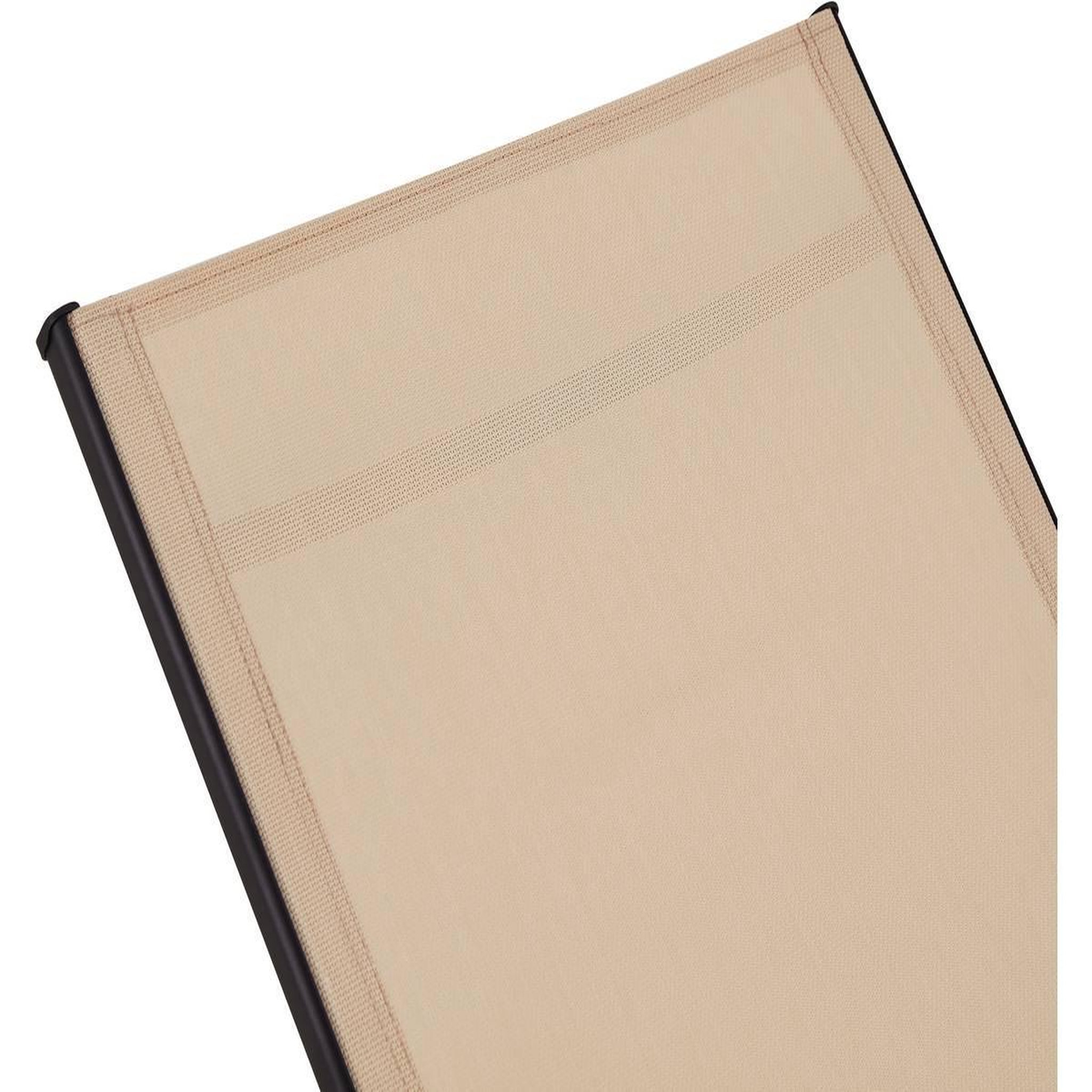 Voir la diapositive 4 : Habitat et Jardin Lot de 2 bains de soleil en métal  farniente  - beige