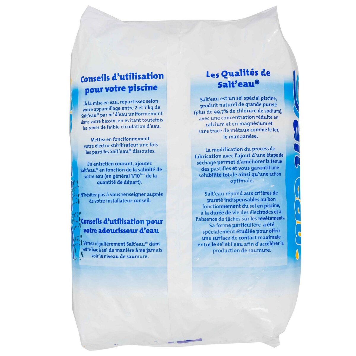 SALT EAU Sel pour traitement de l'eau de piscine  sac de 25kg