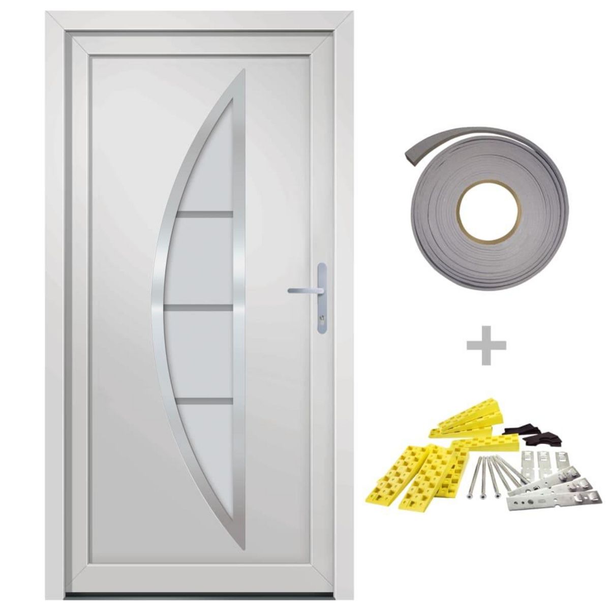 VIDAXL Porte d'entree Blanc 98x208 cm PVC