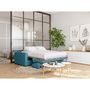 Voir la diapositive 9 : Canapé convertible système couchage express matelas 140x190 17cm 3 places en tissu DYLAN 