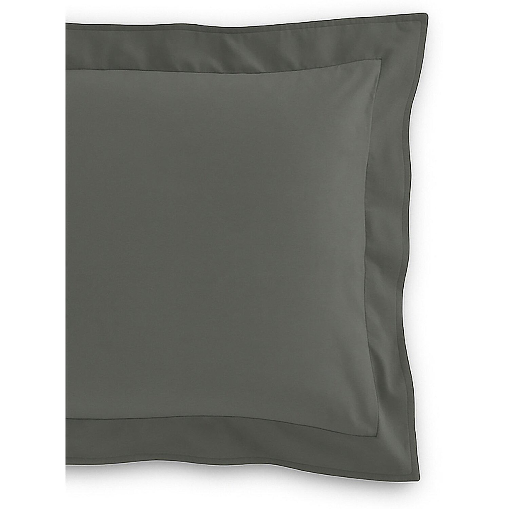 Voir la diapositive 2 : Home collection Taie oreiller 50x70 cm avec volant anthracite