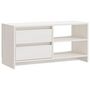Voir la diapositive 2 : VIDAXL Meuble TV Blanc 80x31x39 cm Bois de pin massif