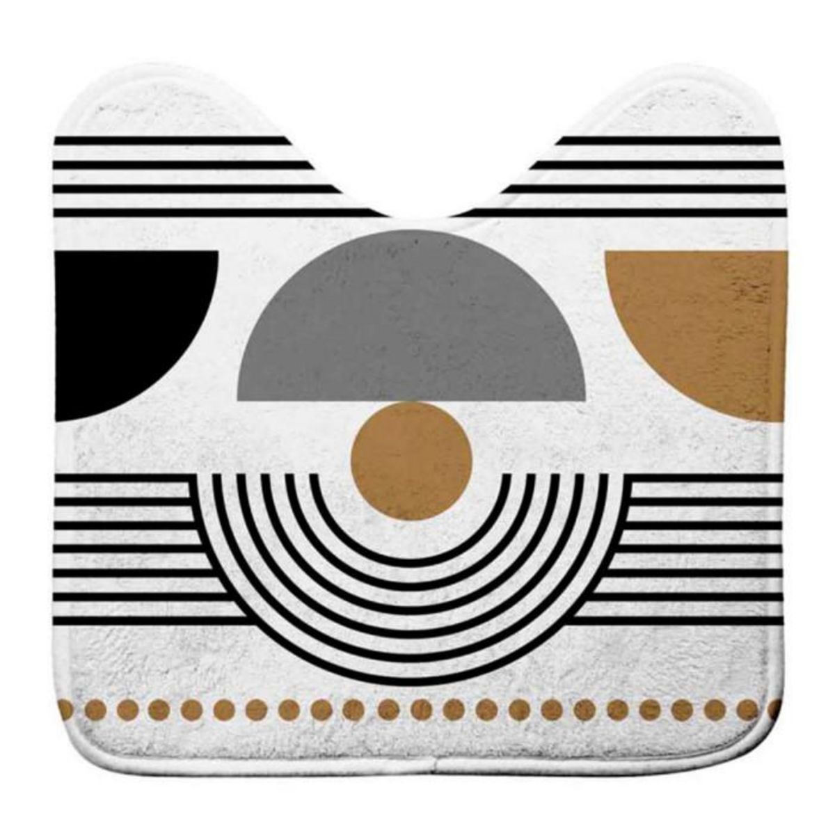 Paris Prix Tapis WC Imprimé  Memphis  45x45cm Blanc