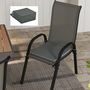 Voir la diapositive 2 : OUTSUNNY Lot de 6 coussins de chaises de jardin polyester gris foncé