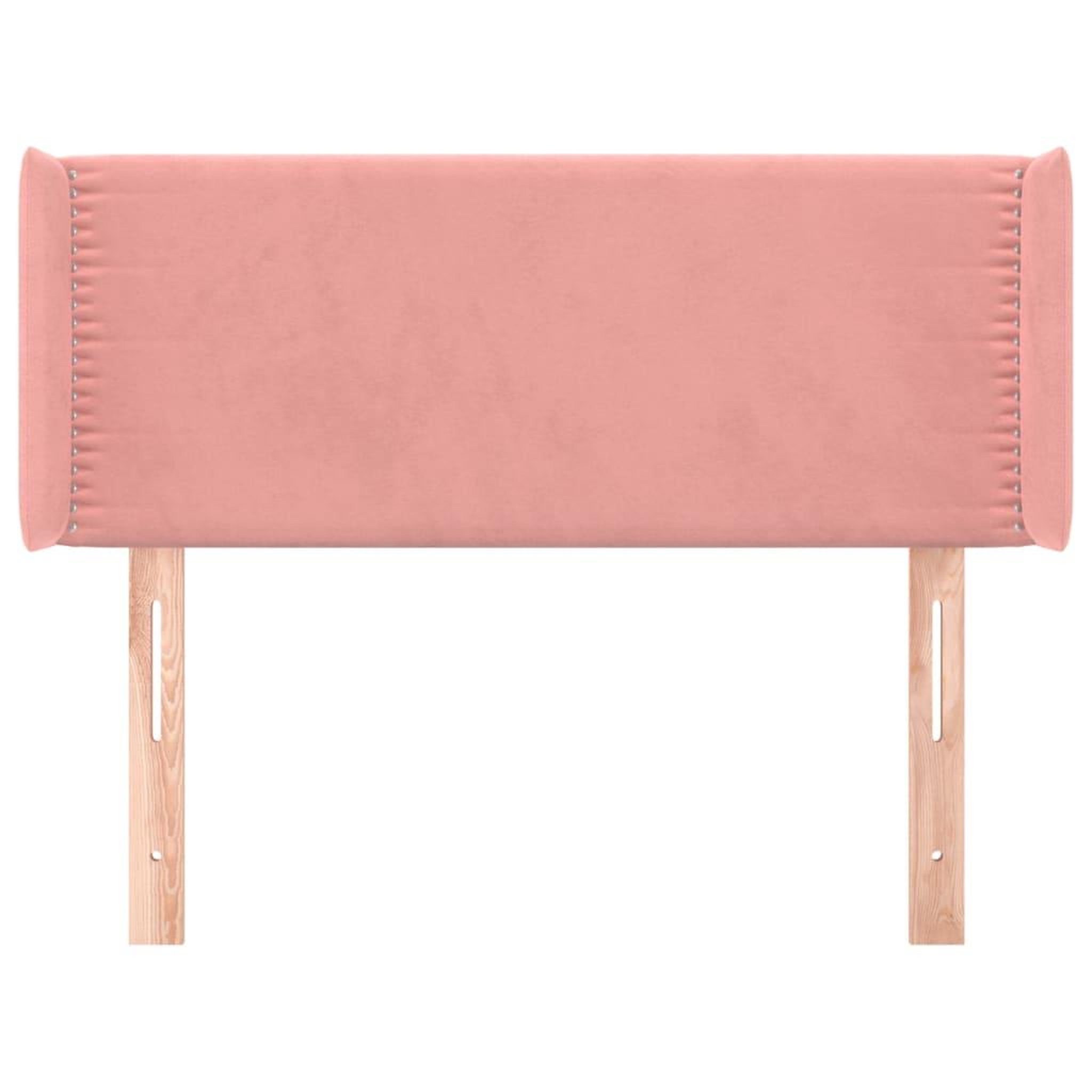 Voir la diapositive 3 : VIDAXL Tete de lit avec oreilles Rose 103x16x78/88 cm Velours