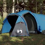 VIDAXL Tente de camping tunnel 2 personnes bleu impermeable