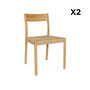 Voir la diapositive 2 : SWEEEK Lot de 2 chaises naturelles en bois et cordage. Ella. L 49.5 x P 53 x H 82cm