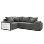 Voir la diapositive 2 : Canapé d'angle convertible réversible 5 places avec étagères et poufs intégrés AUSTIN XL