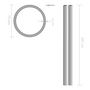 Voir la diapositive 3 : VIDAXL Tube rond Acier inoxydable 2 pcs V2A 2 m Ø70x1,8 mm