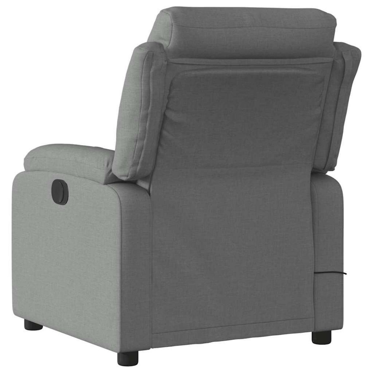 VIDAXL Fauteuil de massage inclinable Gris fonce Tissu