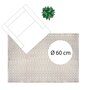 ATMOSPHERA Tapis jute 120x170 coton blanc