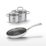 ELO Lot Poêle 24cm Elo Relief Evolution & 2 Faitouts Elo