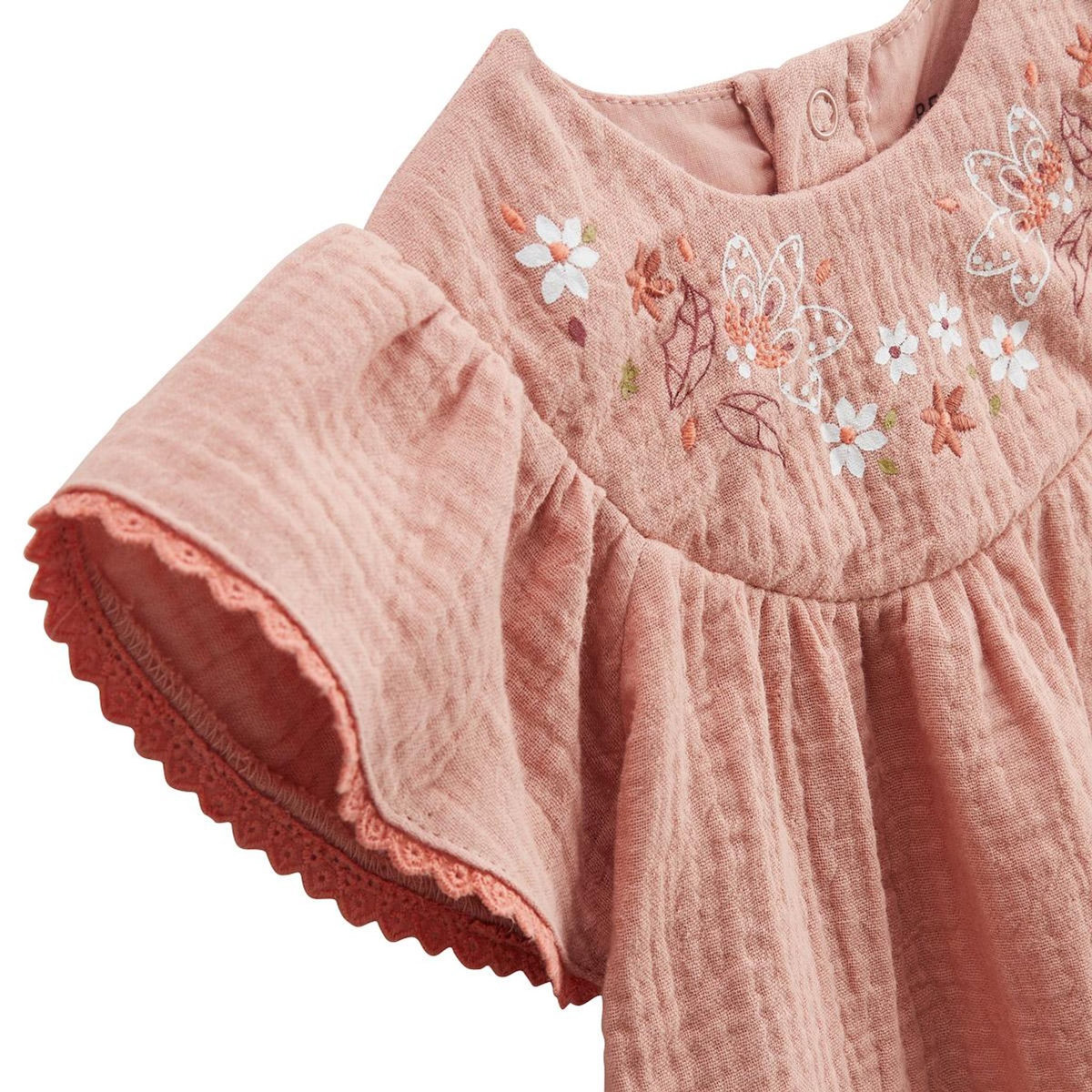 Petit Béguin Robe enfant en gaze de coton Mindanao