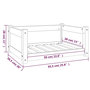 Voir la diapositive 6 : VIDAXL Lit pour chien Blanc 65,5x50,5x28 cm Bois de pin solide