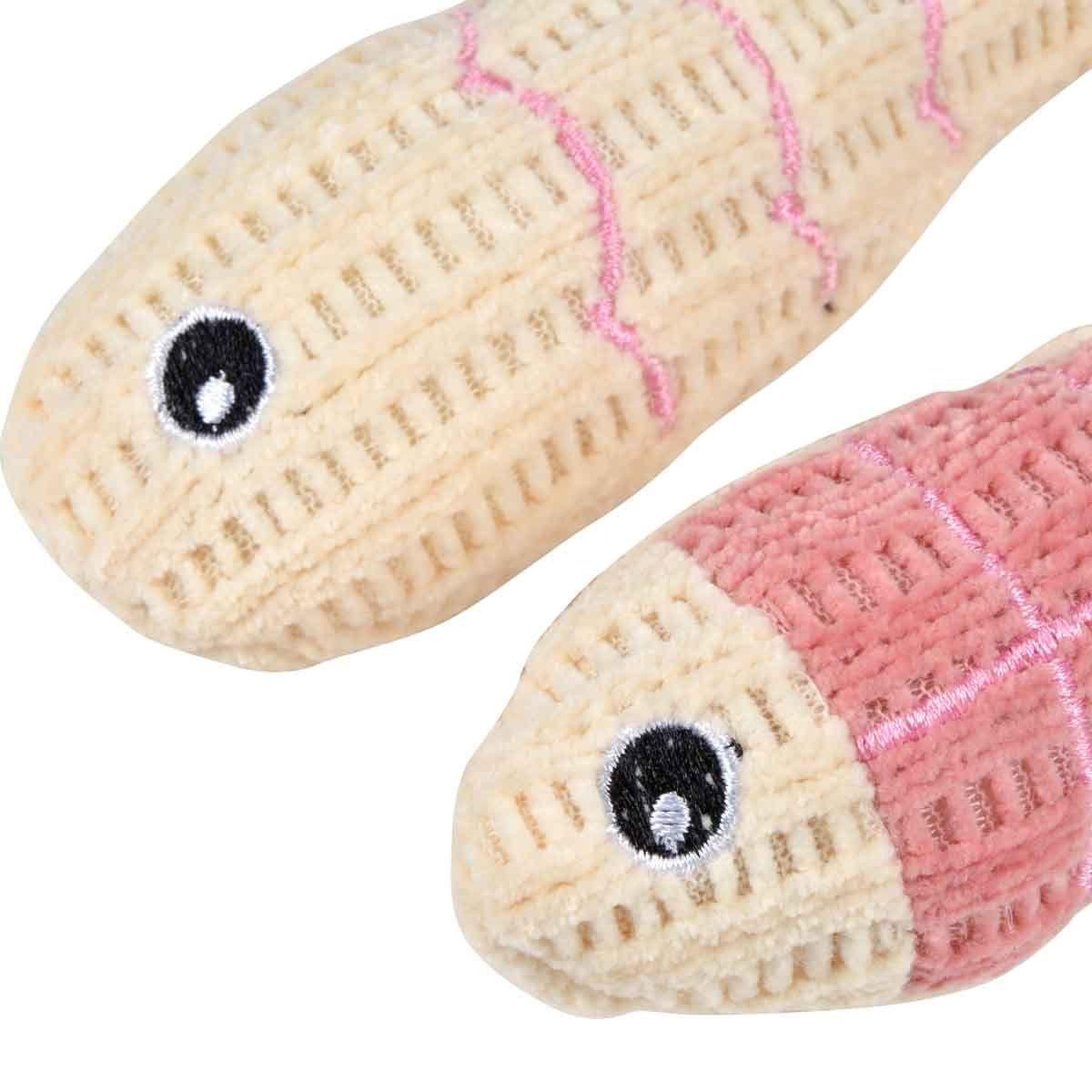 Voir la diapositive 2 : LOVE STORY Lot de 2 jouets poisson pour chat  boho cat  12cm bois de rose