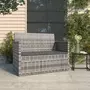 VIDAXL Banc de jardin avec coussins Gris 105 cm Resine tressee