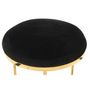 Voir la diapositive 2 : Paris Prix Tabouret Design  Wynona  49cm Noir & Or
