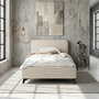 Voir la diapositive 2 : IDIMEX Lit simple LEVERDA 90 x 190 cm, revêtement en tissu