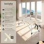 Voir la diapositive 2 : tectake Table de massage portable pliante 2 zones largeur 61 cm et rembourrage de 4 cm beige